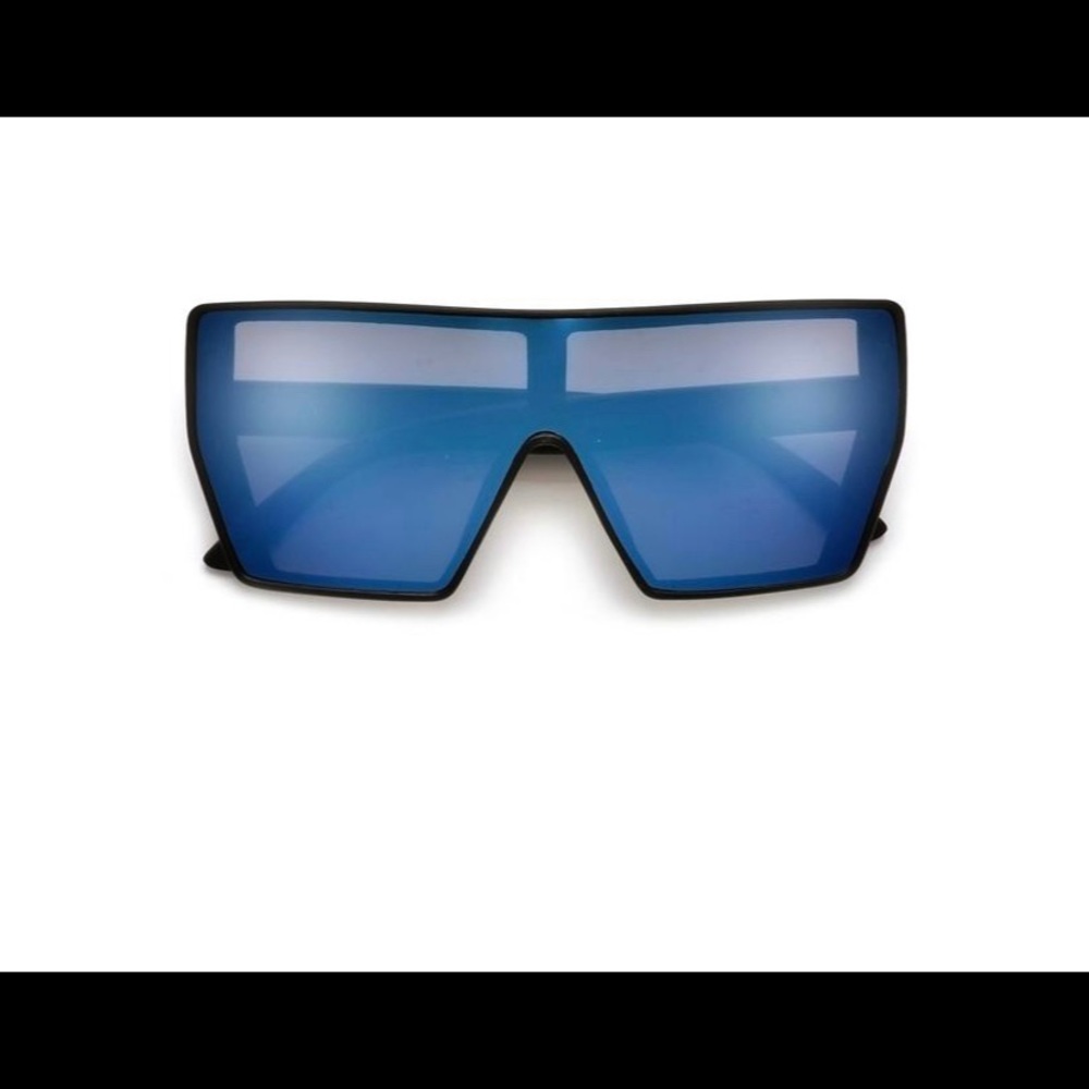 OVERSIZE GEOMETRIC SHIELD SUNGLASSES